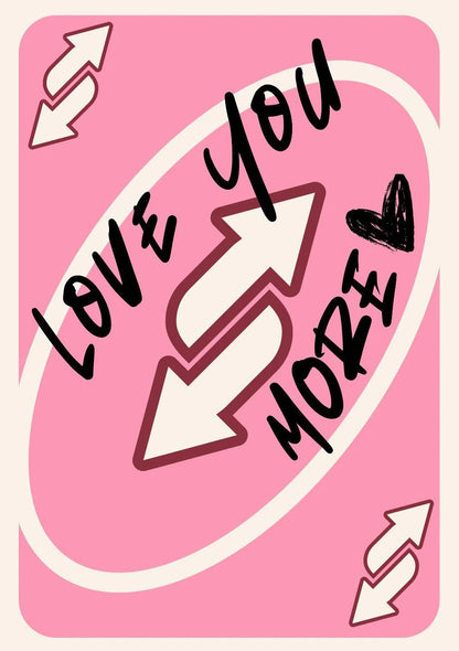 Preppy and girly pink canvas painting featuring Uno reverse card design


