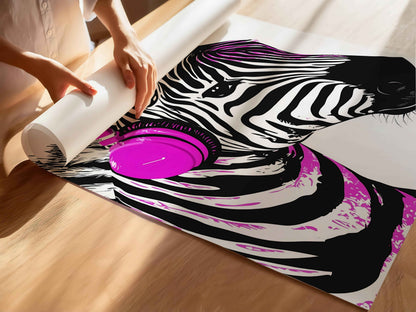 Stylish Zebra Beats poster print for music and animal lovers.
