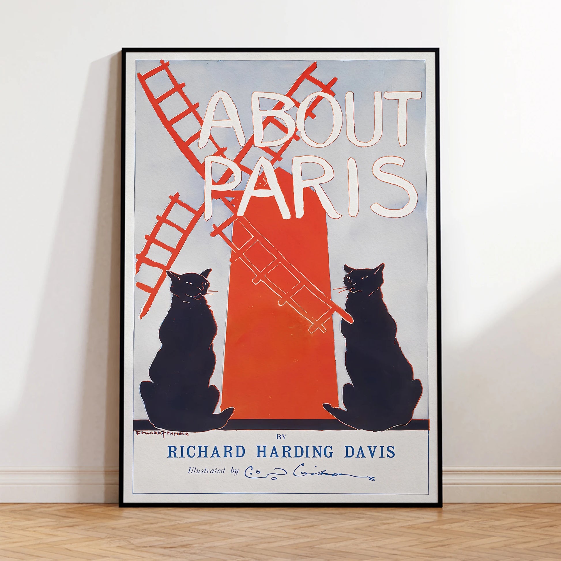 Richard Harding Davis Paris artwork for living room wall display

