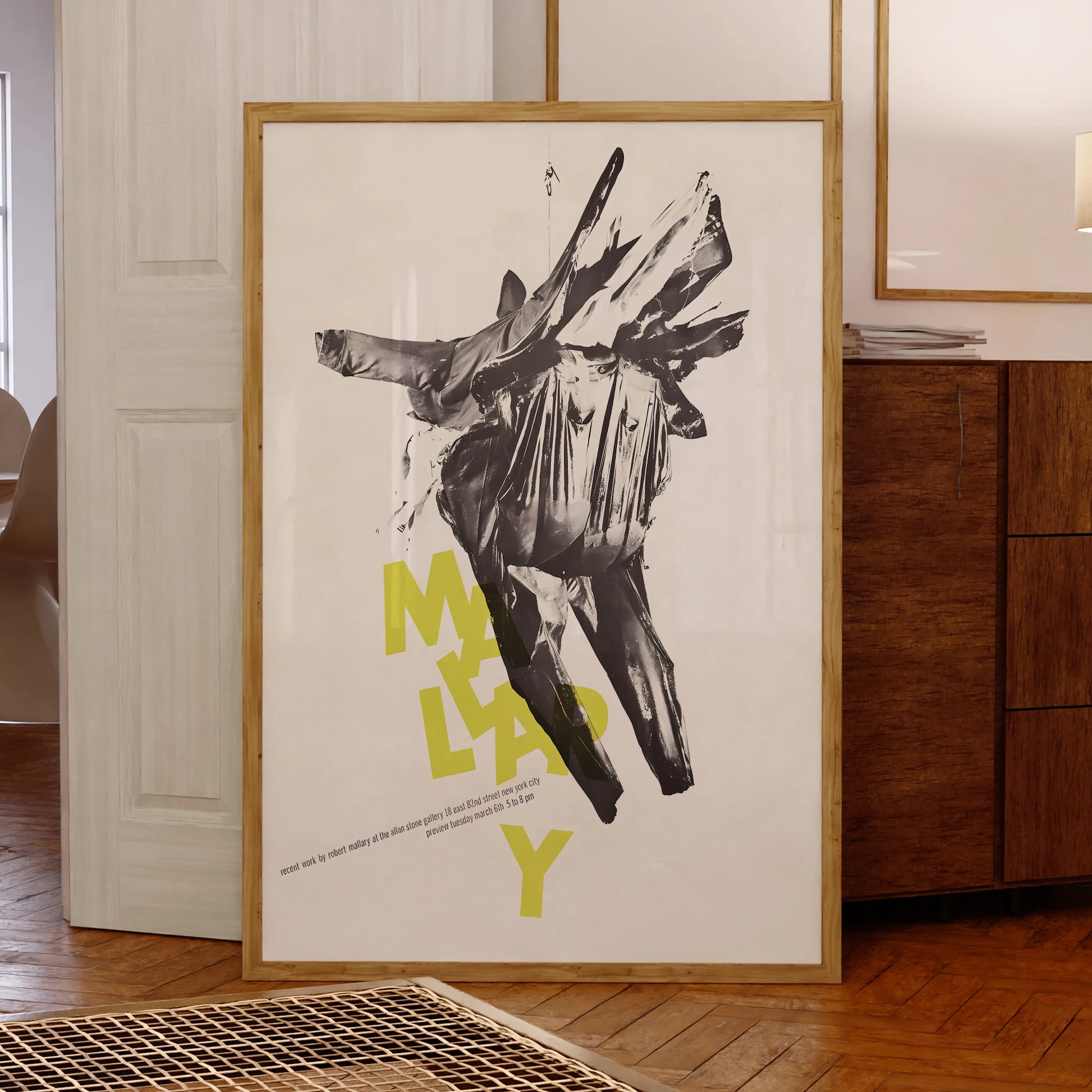 Modern abstract Robert Mallary wall art canvas print

