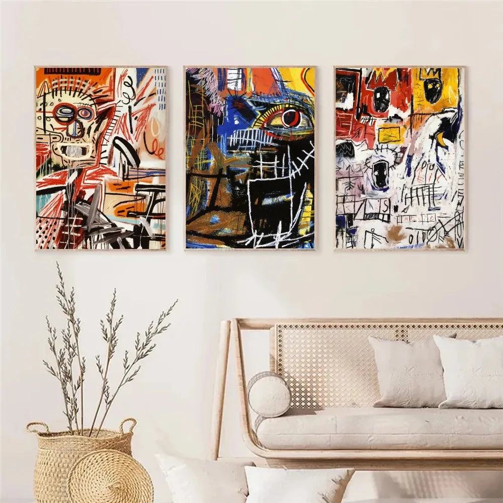 Vibrant graffiti-style anime wall poster for bedroom and living room decor
