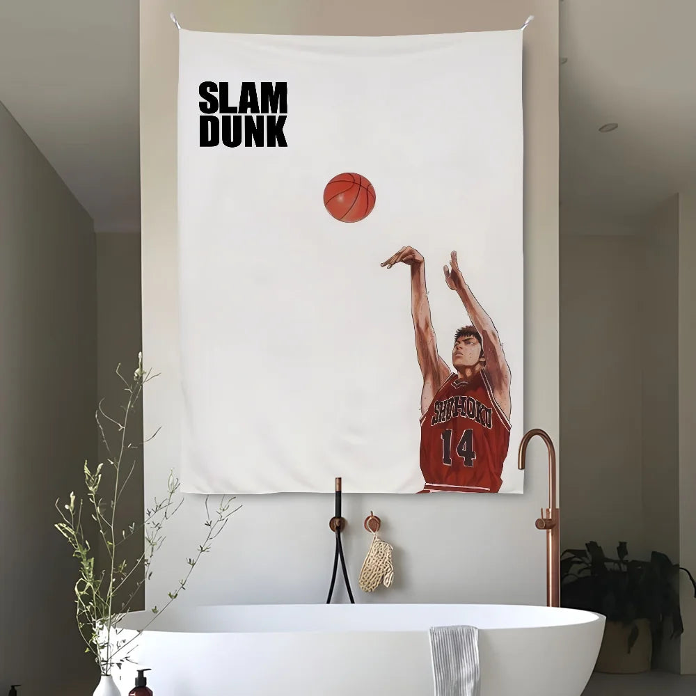 Classic Slam Dunk anime wall tapestry for bedroom decor

