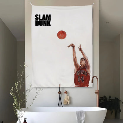 Classic Slam Dunk anime wall tapestry for bedroom decor

