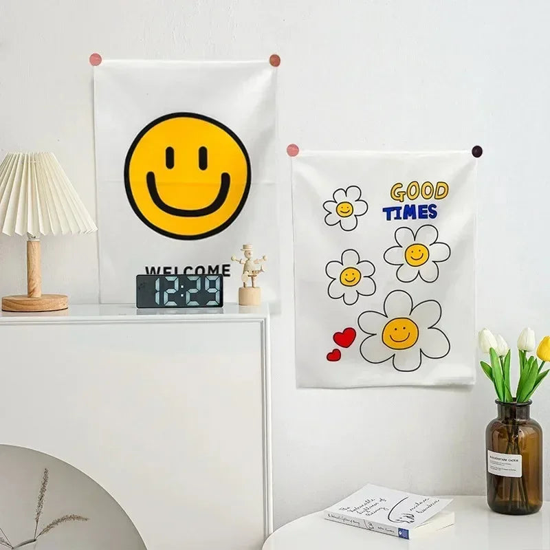 Small fabric wall art for cozy bedroom vibe

