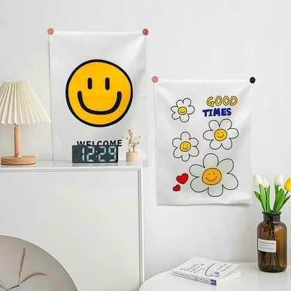 Small fabric wall art for cozy bedroom vibe

