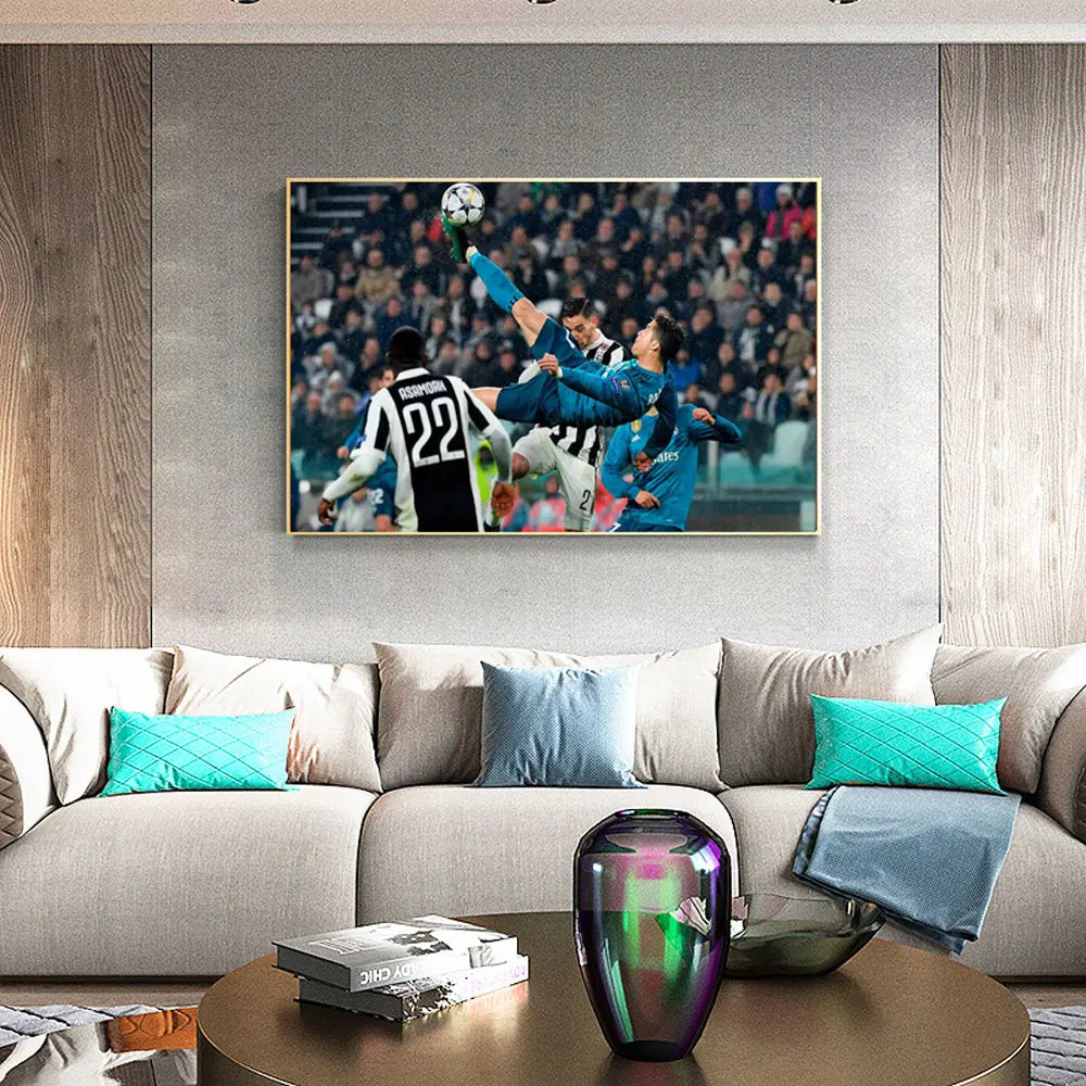 Soccer stars poster for football fan home decoration

