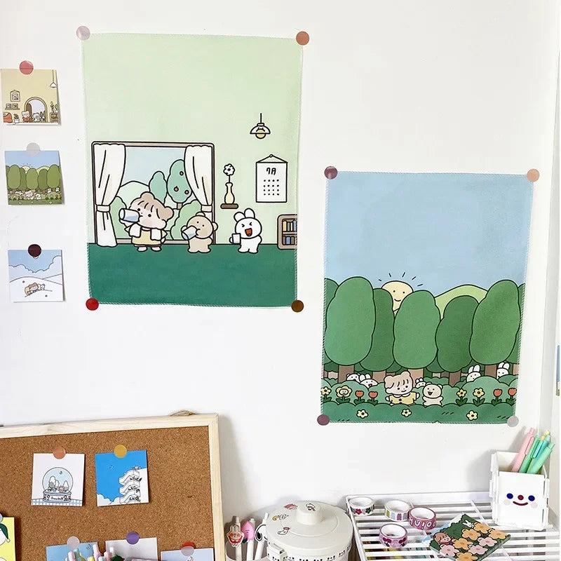 Soft fabric tapestry for festive Christmas wall decor

