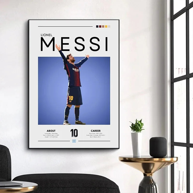 Modern football sports celebrity poster for living room decoration

