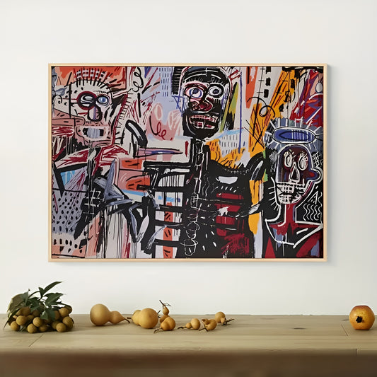 Street graffiti painting wall art for modern living room decor