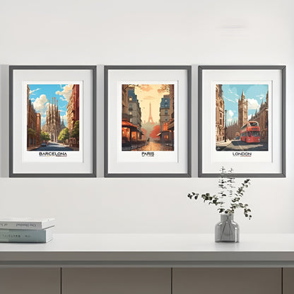 Street view city posters, perfect for contemporary home or office design
