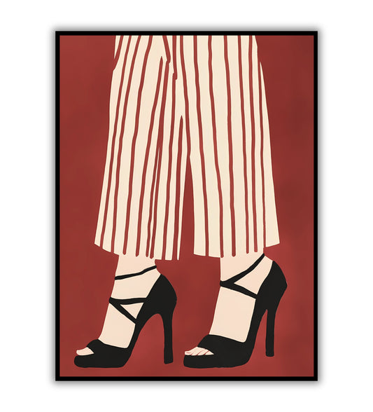 Stripped steps poster for modern wall art, minimalist home decor, and abstract step prints.