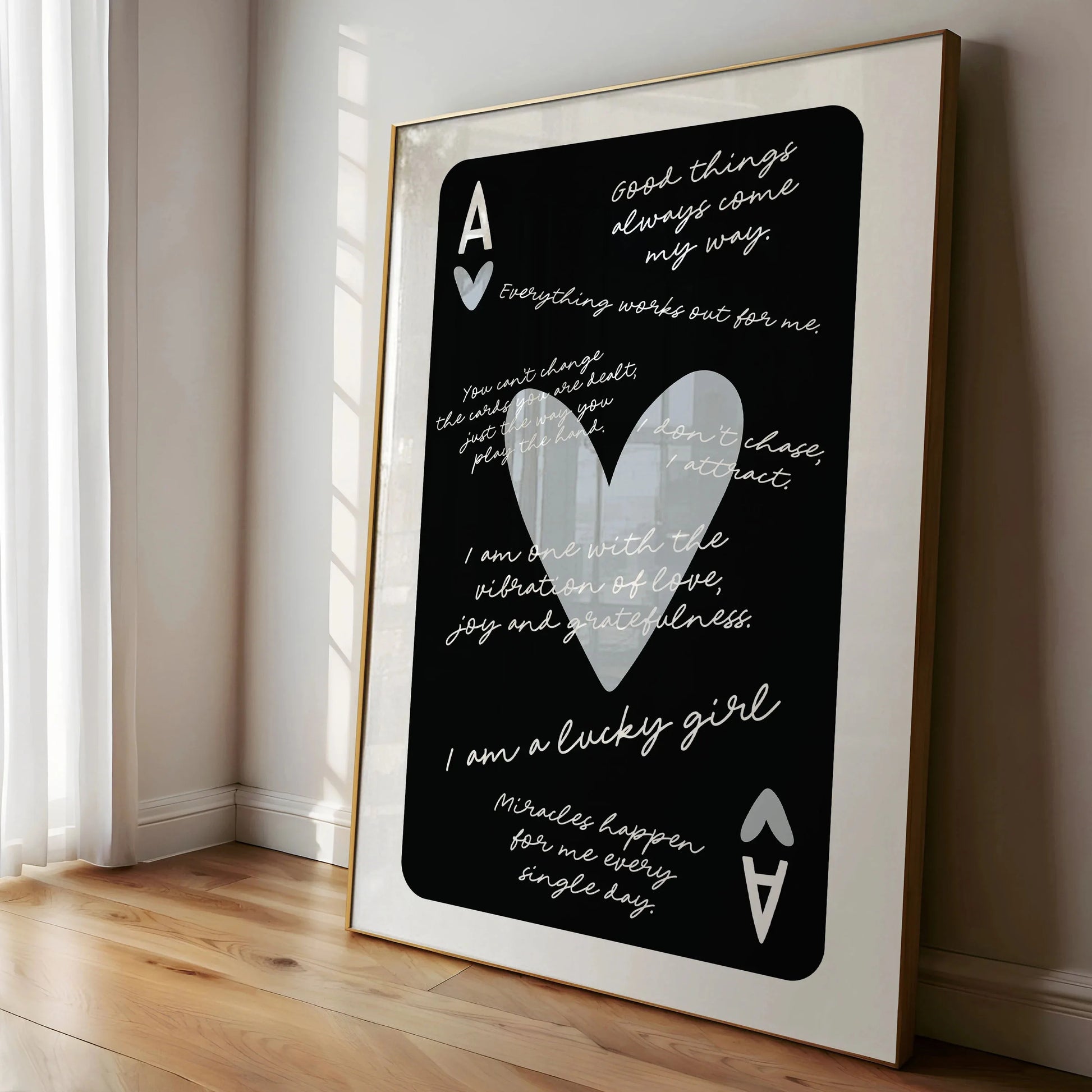 Stylish Ace card motivational poster for wall decor