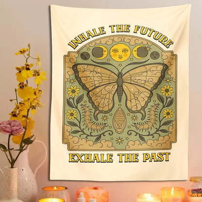 Tarot and astrology-inspired cat tapestry for spiritual home decor

