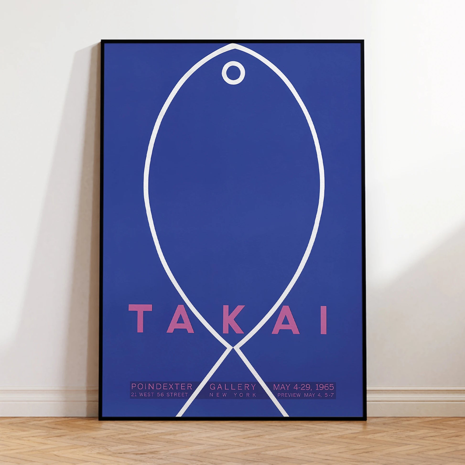 Teiji Takai inspired contemporary art print featuring fish for modern spaces

