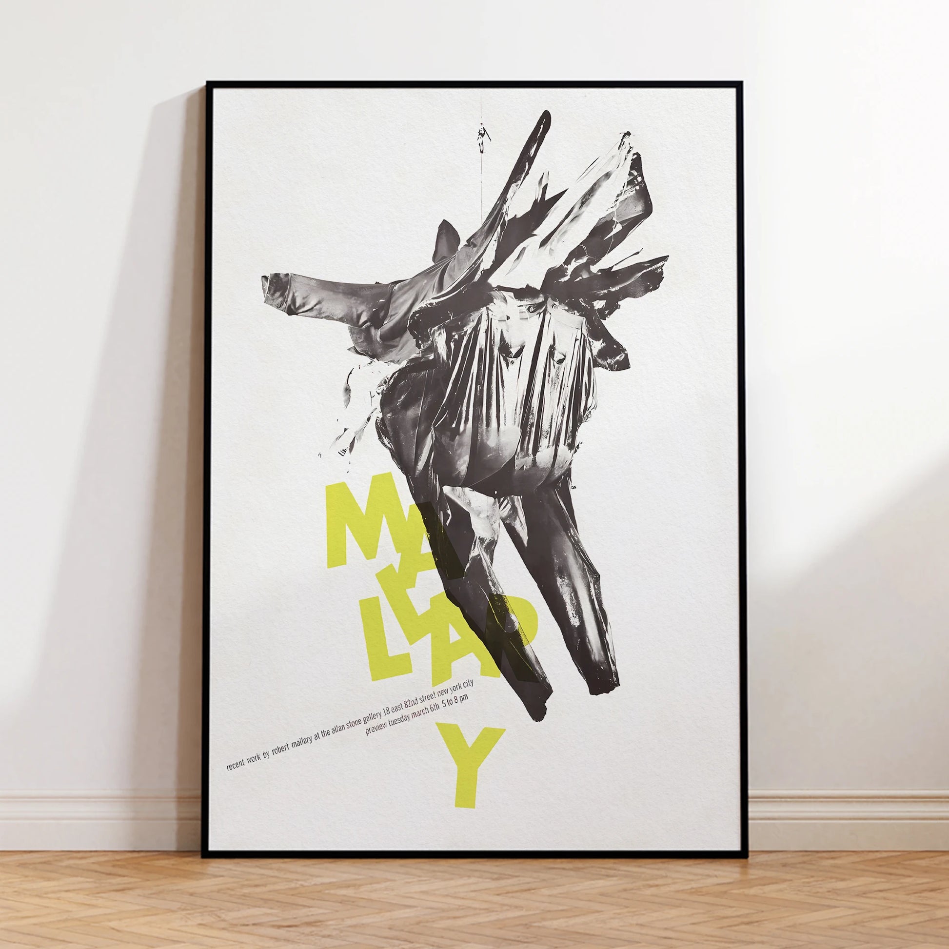 Contemporary Robert Mallary abstract artwork for living room

