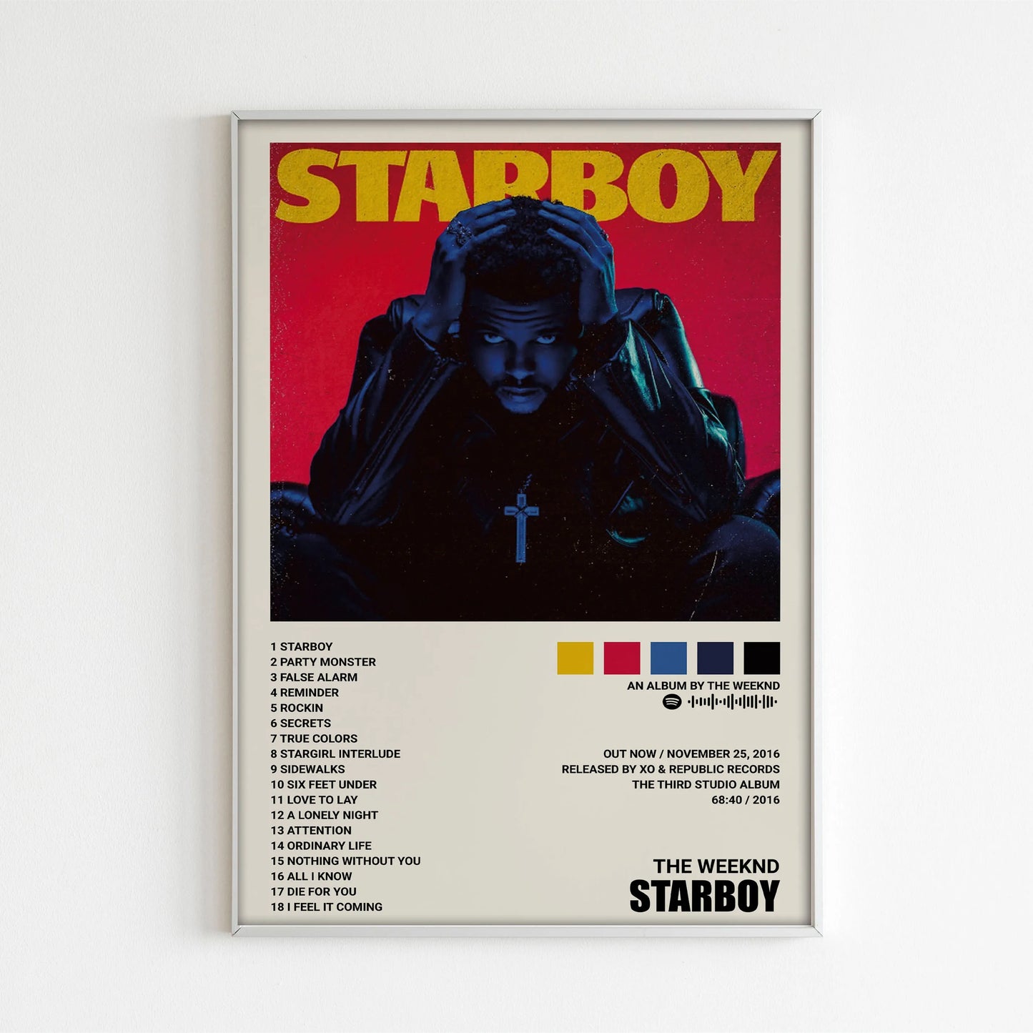 The Weeknd artistic wall decor print for contemporary interiors
