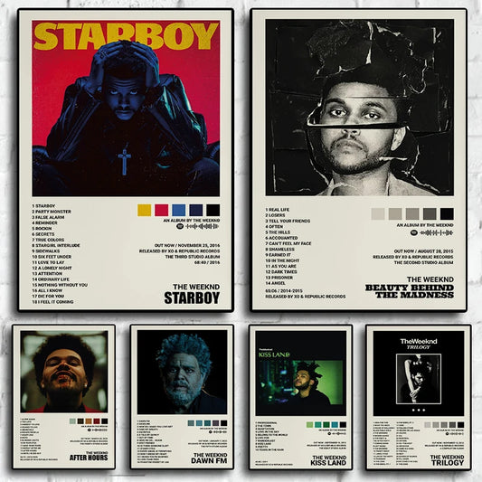 The Weeknd music album cover art poster for modern wall decor