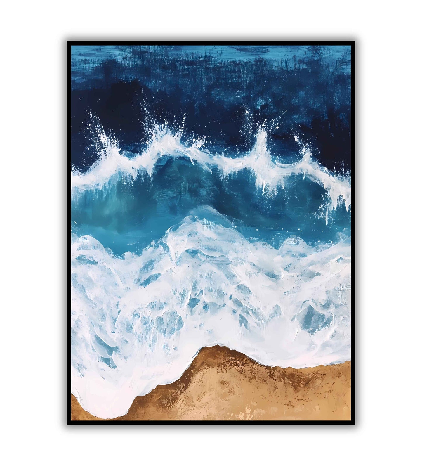 Tidal harmony ocean wave printable wall art for coastal decor	