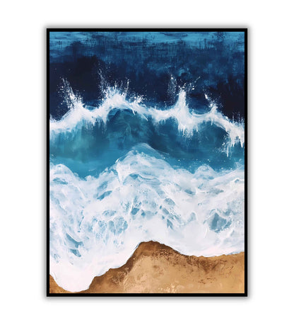 Tidal harmony ocean wave printable wall art for coastal decor	