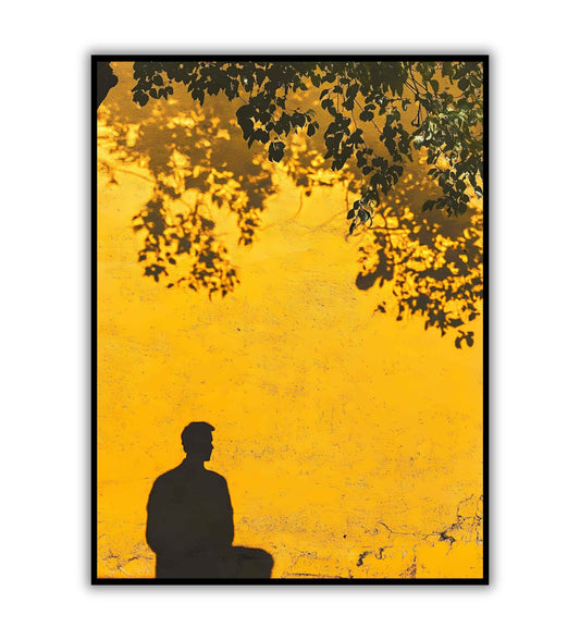Minimalist Tree Shadow Abstract Wall Art