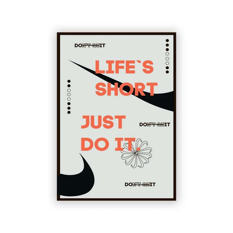 Trendy sneaker quote wall poster for sneakerheads and fashion-forward interiors

