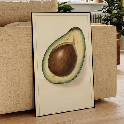 Tropical fruit avocado canvas painting for home decor

