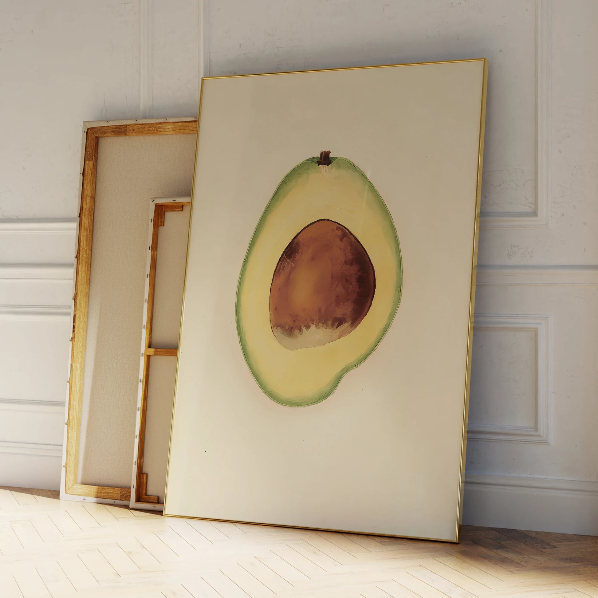 Tropical fruit avocado poster for modern kitchen or living room

