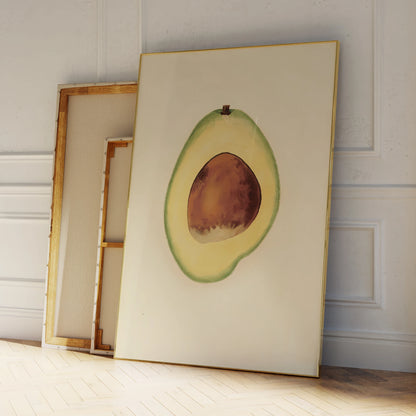Tropical fruit avocado poster for modern kitchen or living room

