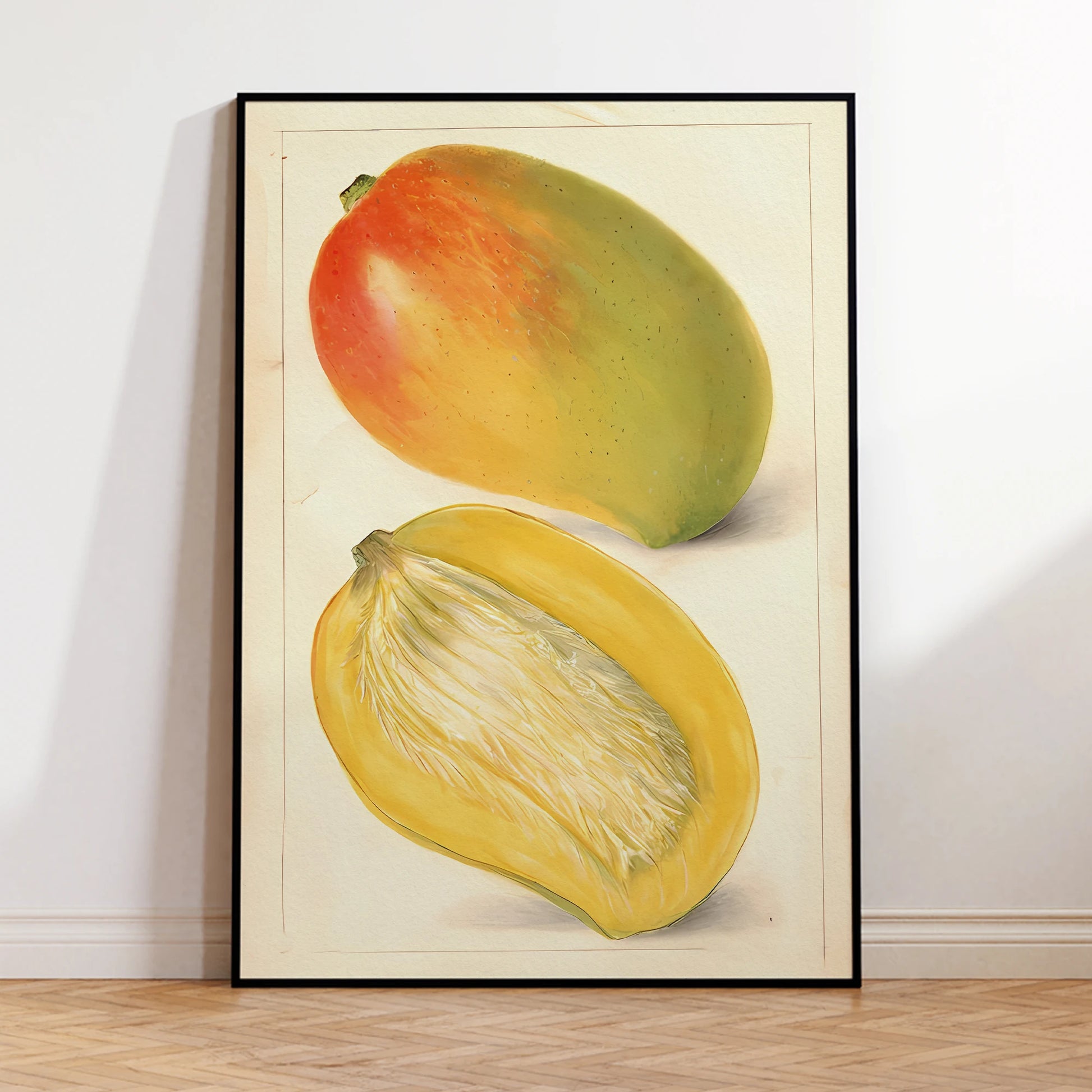 Waterproof mango-themed wall art for modern home decor

