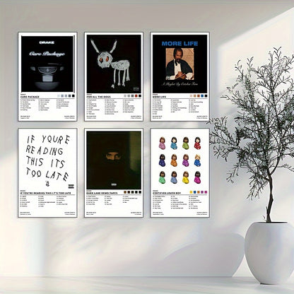 High-quality unframed Drake wall prints for hip-hop enthusiasts
