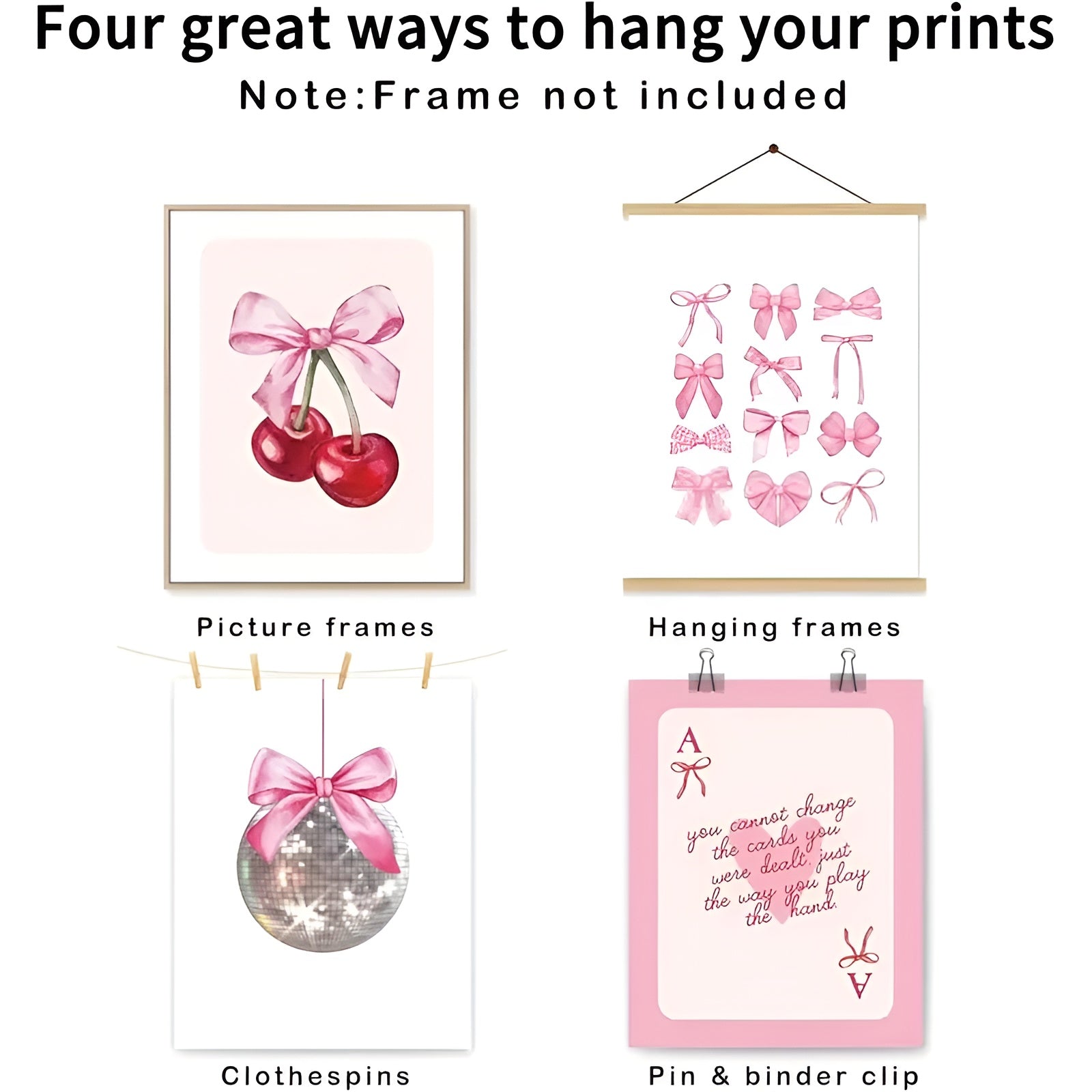 Unframed trendy posters for bedroom, dorm, and chic spaces
