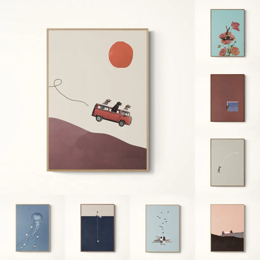 Vintage abstract creative poster wall art