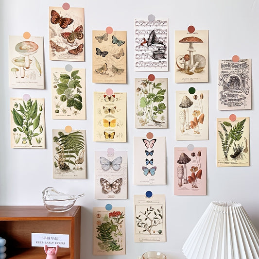 Vintage aesthetic wall collage kit with 30pcs retro-style prints
