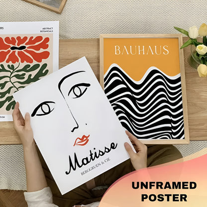Vintage floral and abstract geometric design wall art set for modern home decor
