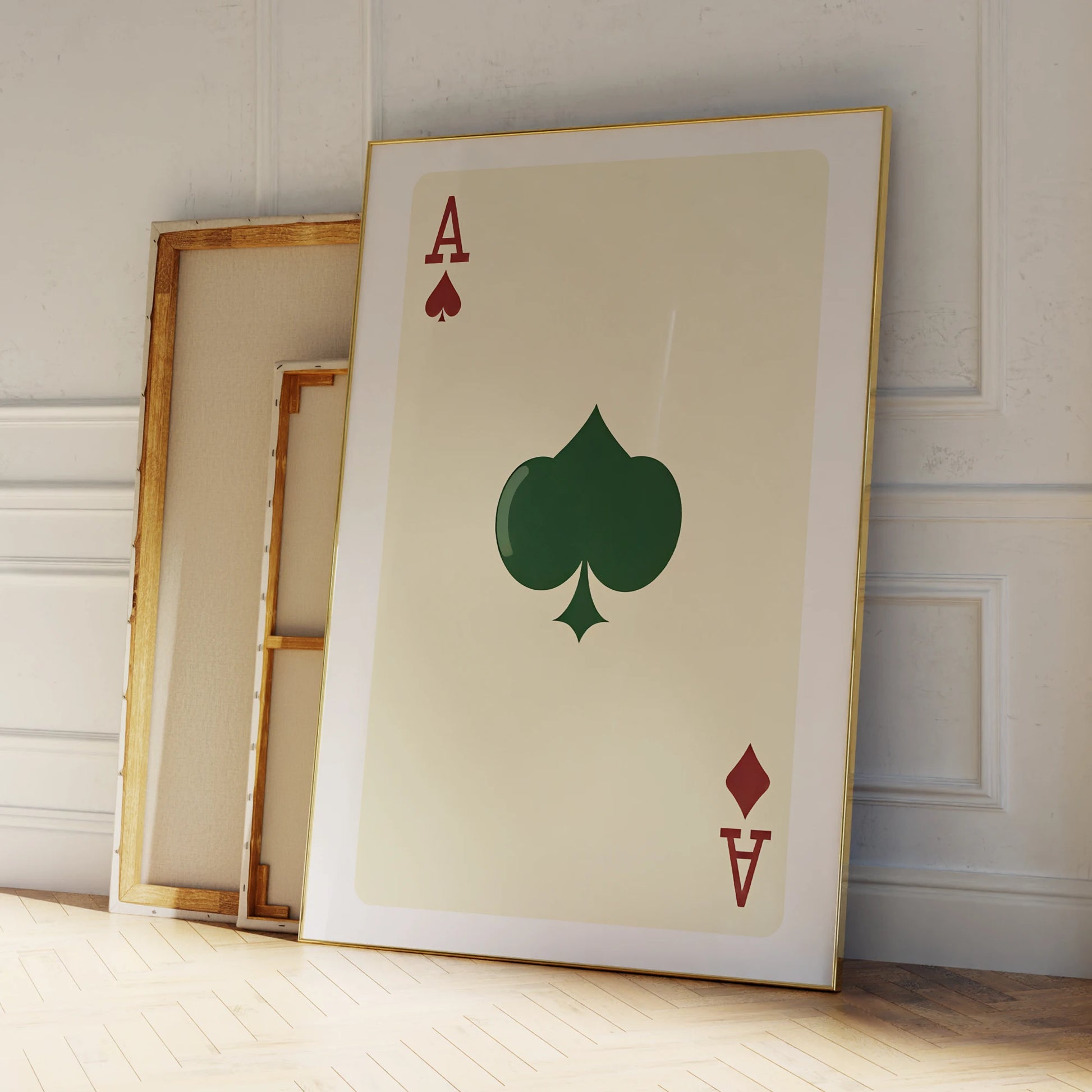 Ace of Spades minimalist retro wall decor for home interiors

