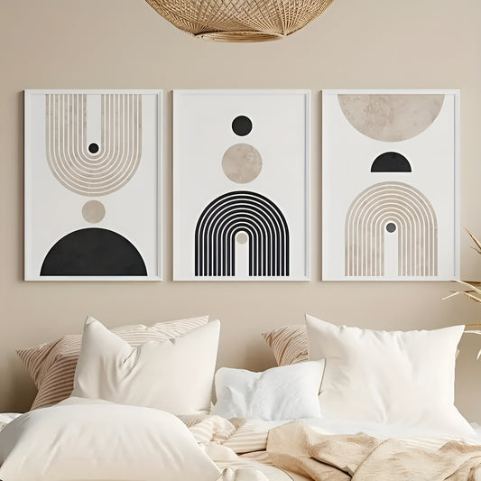 Vintage-inspired modern art canvas posters for stylish room decor
