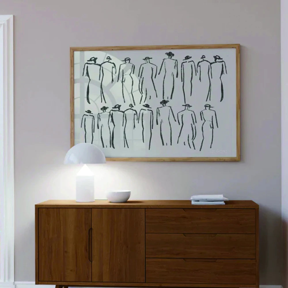 Minimalist abstract sketch poster for bedroom and home interiors

