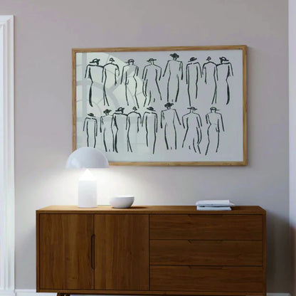 Minimalist abstract sketch poster for bedroom and home interiors

