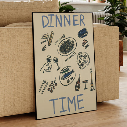 Waterproof kitchen wall art print for living room or dining space

