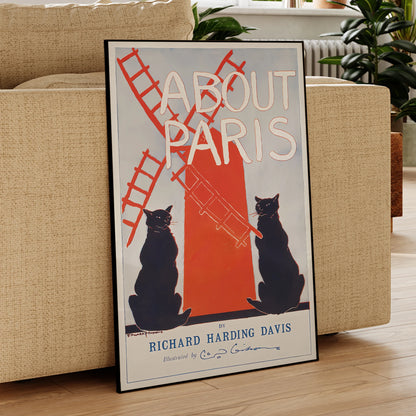 Waterproof Paris-themed poster print for contemporary home decor

