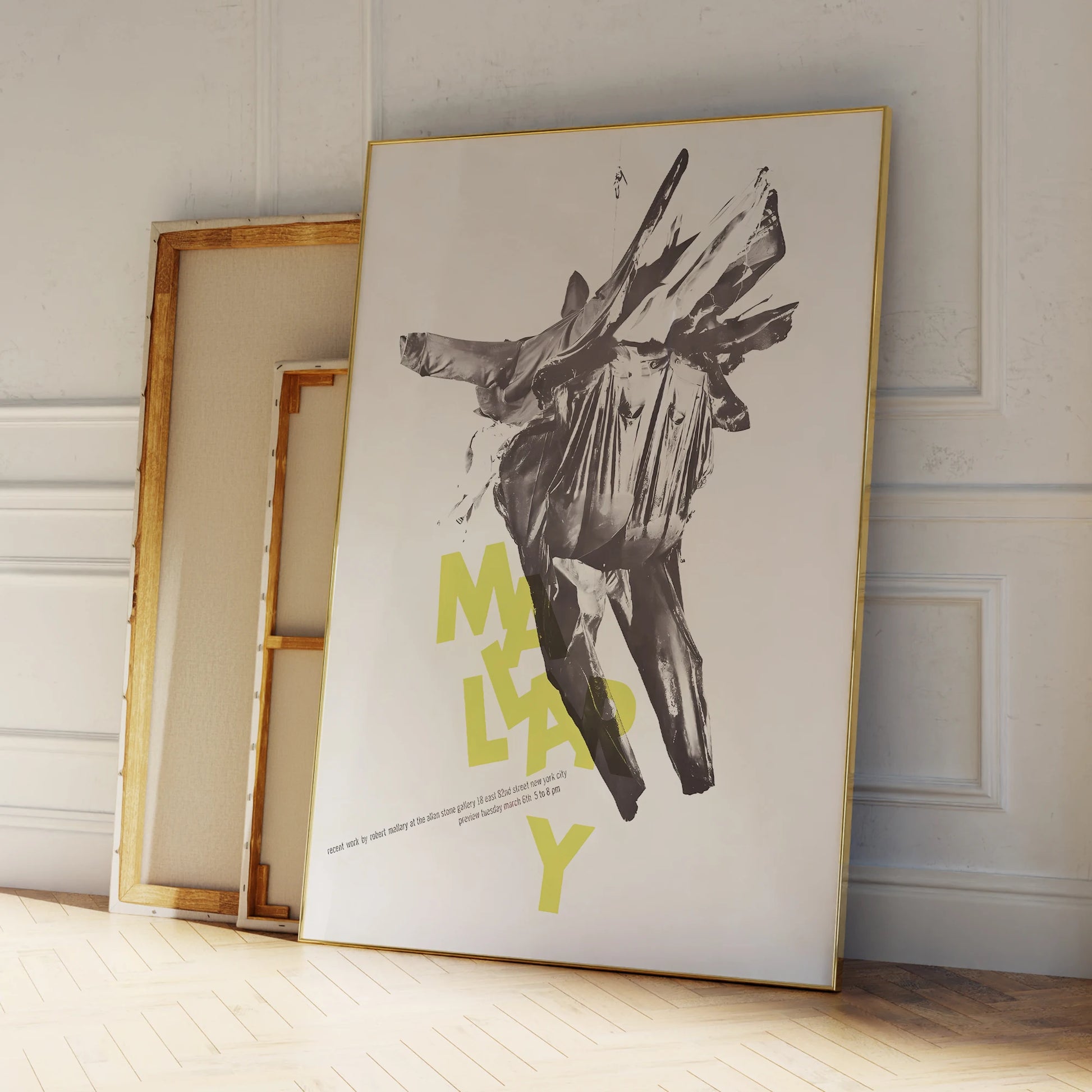 Abstract style Robert Mallary inspired poster for home decor

