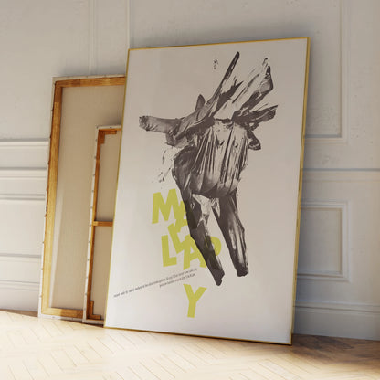 Abstract style Robert Mallary inspired poster for home decor

