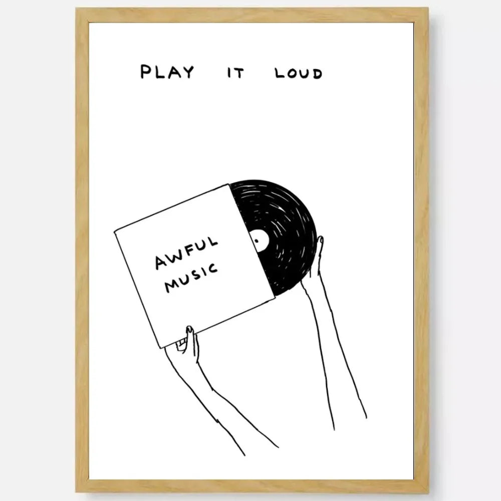 Waterproof Shrigley art print for aesthetic wall setup


