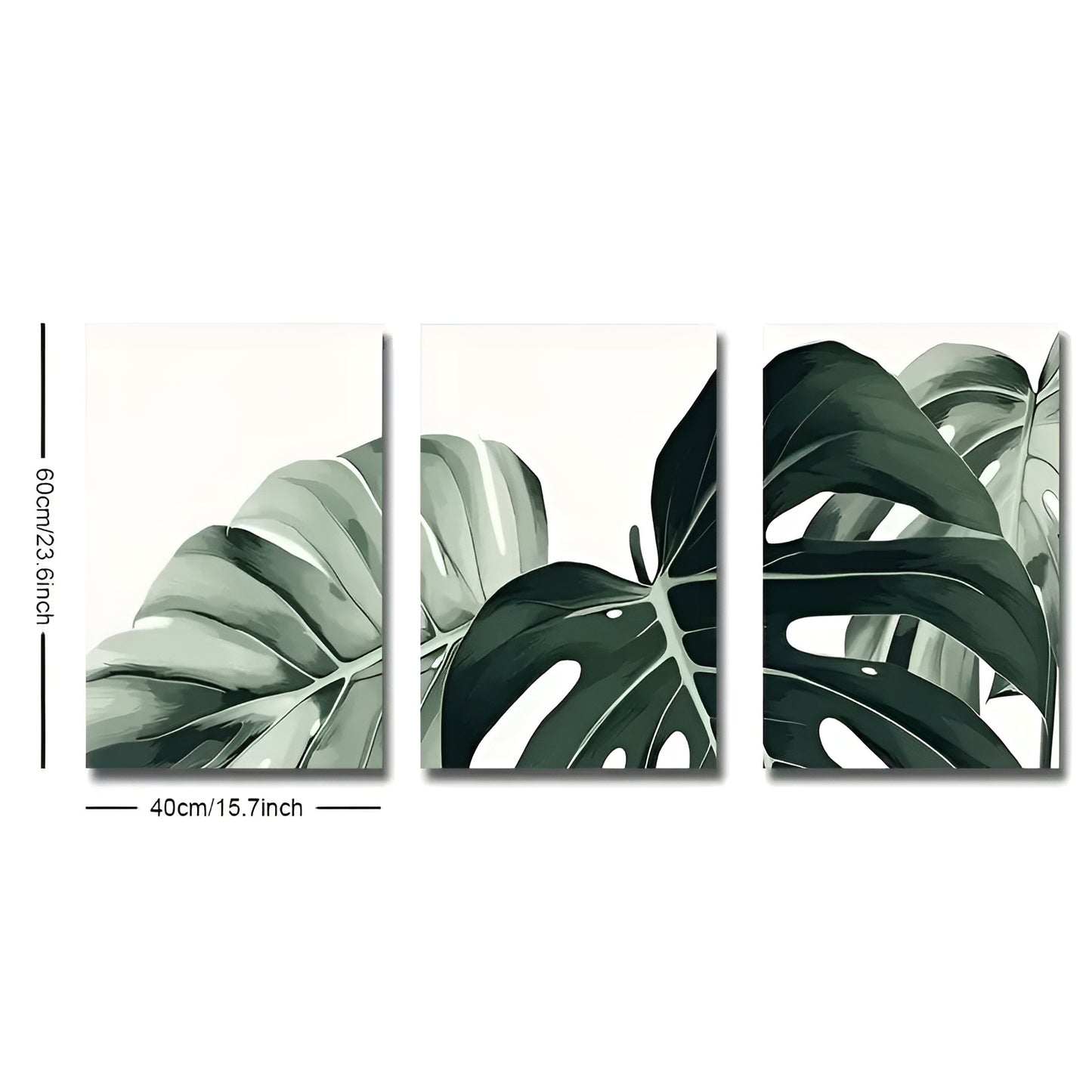 Set of 3 Tropical Plant Canvas Poster