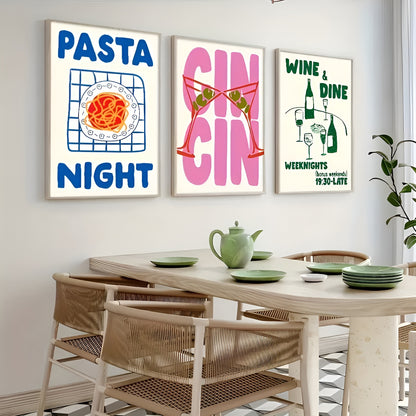 Unique and trendy wall art set, perfect gift for food and drink lovers
