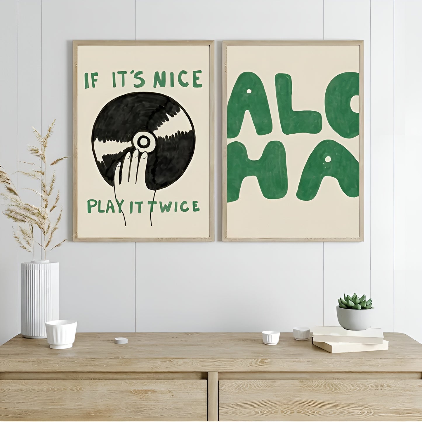 Set of 2 Typography Poster Prints