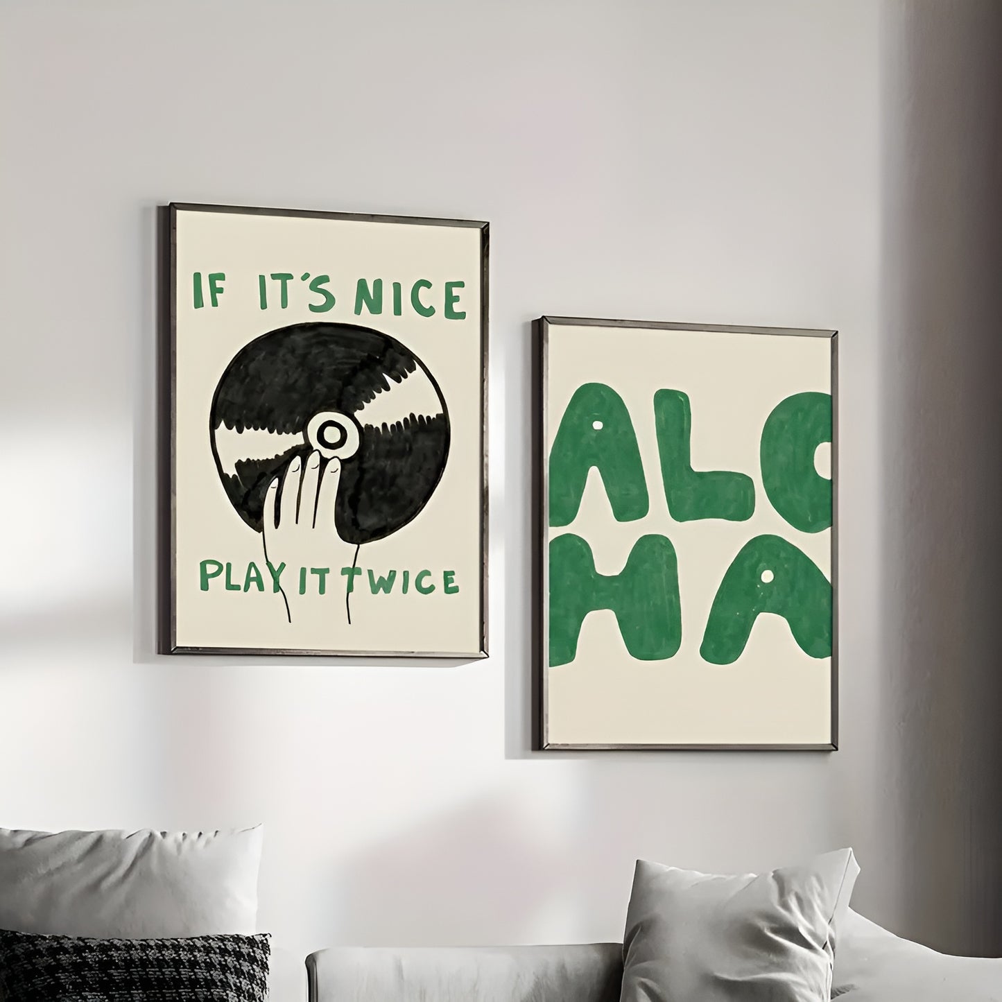 Set of 2 Typography Poster Prints