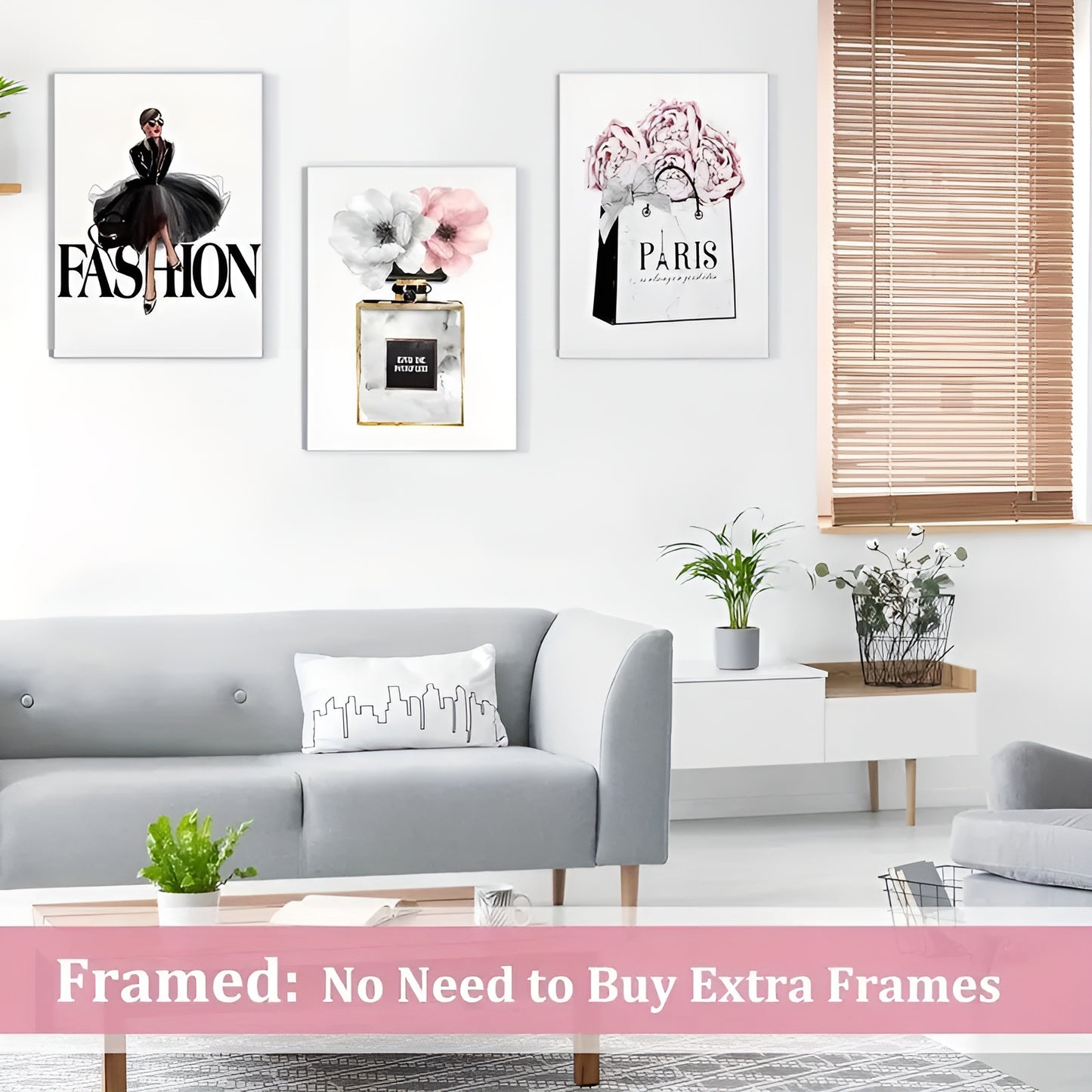 Set of 4 Fashion-Themed Wall Art Set