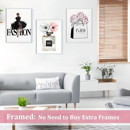 Set of 4 Fashion-Themed Wall Art Set