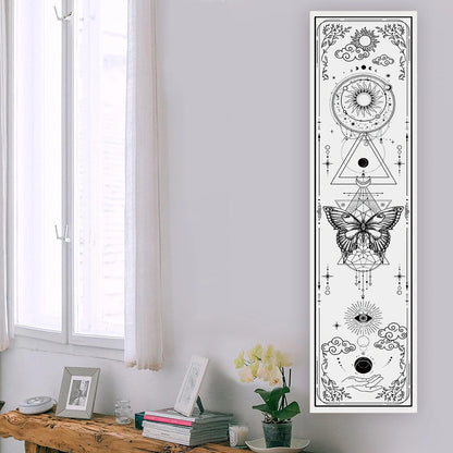 Witchcore sun moon butterfly tapestry for aesthetic bedroom setup

